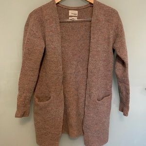 Aritzia Wilfred Free Italian yarn multicolor cardigan purple